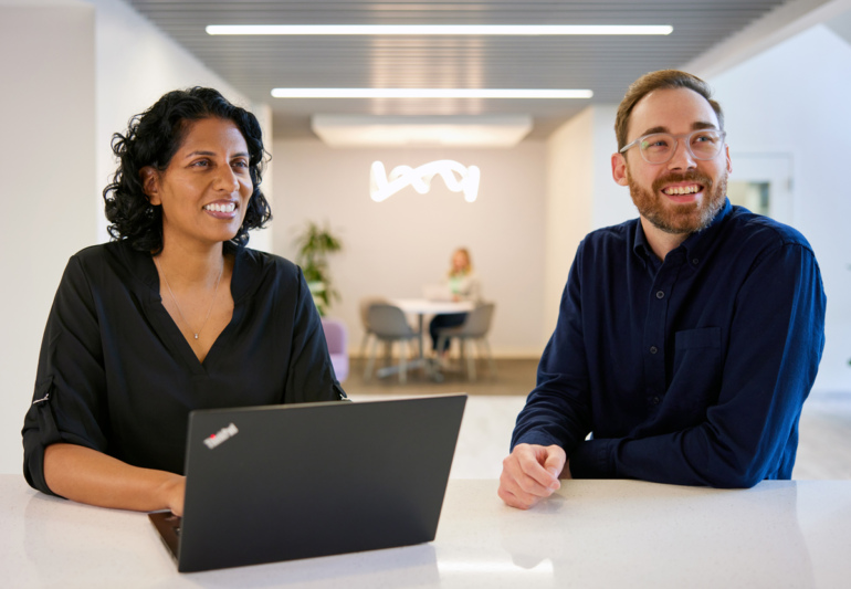 People working together at a table